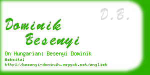 dominik besenyi business card